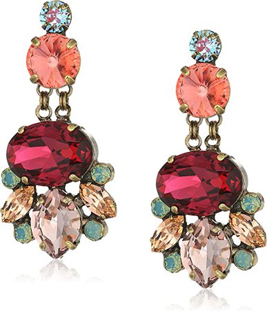 Amazon.com: Sorrelli Womens Radiant Sunrise Floral Statement Drop Earrings, Pink, 2: Clothing, Shoes & Jewelry