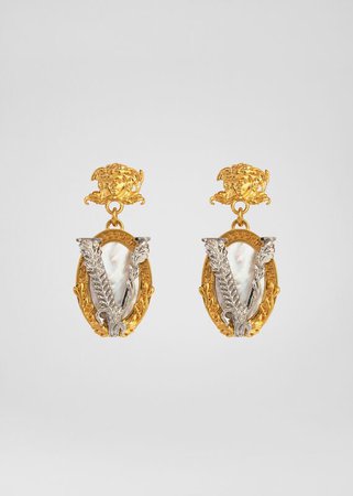 Versace V-Barocco Drop Earrings for Women | UK Online Store