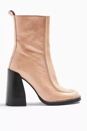 HARVEY Leather Square Toe Boots | Topshop