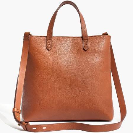 Madewell The Zip-Top Transport Crossbody in English Saddle - Size ONE S