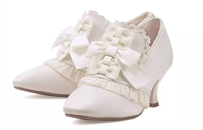 Soft Cream Rococo High Heels Marie Antoinette Shoes Rococo - Etsy Brasil