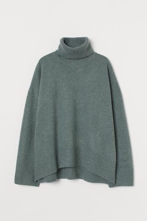 Turtleneck Sweater - Green - Ladies | H&M US