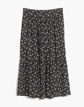 Tiered Peasant Midi Skirt in Branch Floral