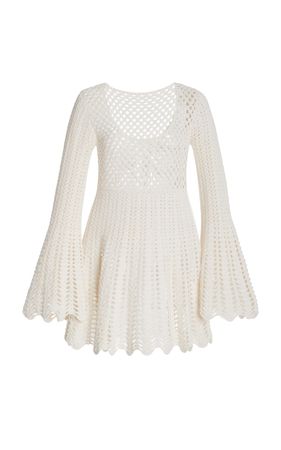 Crocheted Cotton-Cashmere Mini Dress By Michael Kors Collection | Moda Operandi