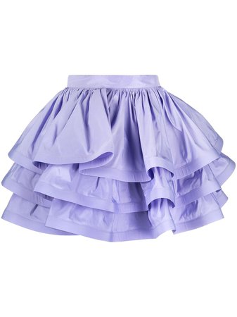 Elisabetta Franchi high-waisted maxi-flounce skirt purple GO47211E2 - Farfetch