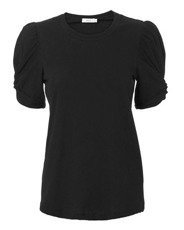 Kati Puffed Sleeve Black T-Shirt