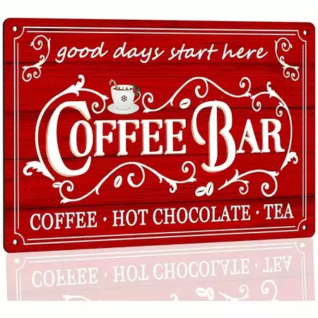 1pc, Coffee Metal Tin Sign, Vintage Wall Art Decor Poster For Cafe Bar Living Room Home Kitchen, 7.8 X 11.8 Inches,temu