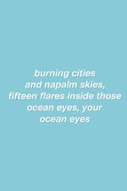 blue billie eilish ocean eyes - Google Search