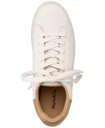 Style & Co Eboniee Lace-Up Low-Top Sneakers, Created for Macy's - Macy's