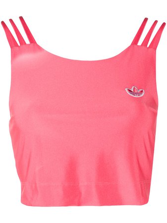 adidas trefoil cropped tank top