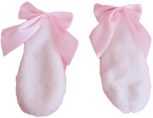 Amazon.com: Lolita Rabbit Bunny Ears Hair Clips Plush Bowknot Lop Ears Hairpin Halloween Cosplay Costume Easter Headwear (Black) : Clothing, Shoes & Jewelry