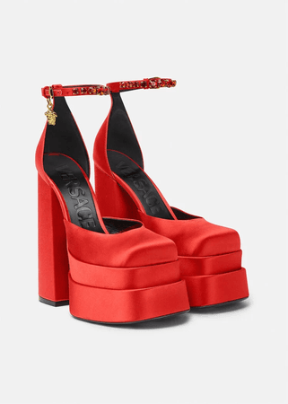 red Versace heels