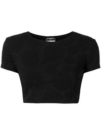 Chanel Pre-Owned 1998 Camellia Pattern Cropped Top - Farfetch