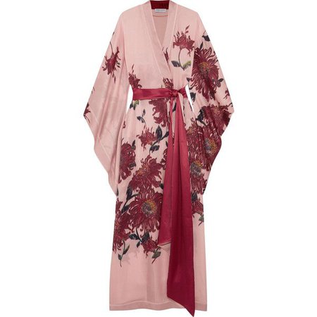 Pinterest Carine Gilson Floral-print silk-satin robe
