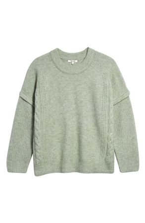 Madewell Cable Stitch Crewneck Sweater | Nordstrom