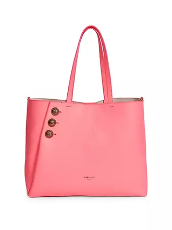 Shop Balmain Embleme Leather Shopping Bag | Saks Fifth Avenue