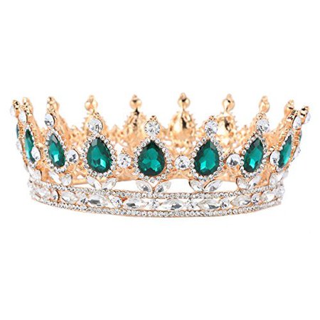 stuff-crystal-crown-tiaras-prom-party-wedding-bridesmaid-hair-piece-with-bobby-pins-gold-emerald__51l1XdKk04L.jpg (500×500)
