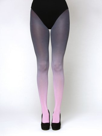 Pink-grey ombre tights | Virivee Tights