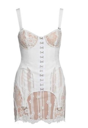 helloBarbie white corset lace dress