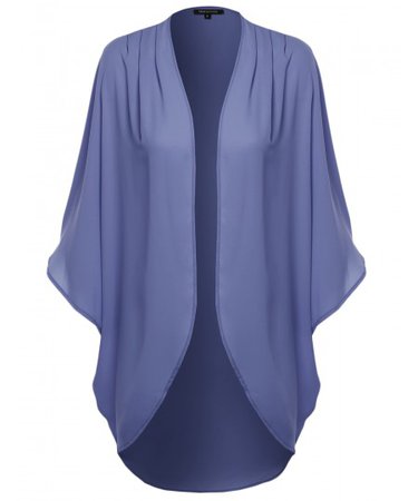 Women's Solid Loose Flowy Sheer Chiffon Blouse Kimono Cardigan Top - FashionOutfit.com