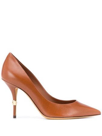 Dolce & Gabbana Stiletto Heal Pumps With Gold Detailing - Farfetch