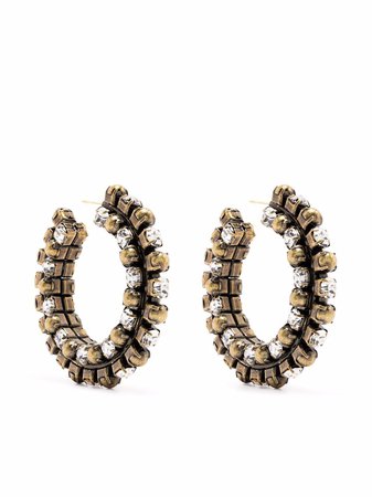 AREA crystal-embellished Hoop Earrings - Farfetch