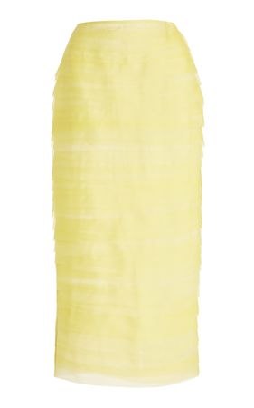 Ruffled Silk Organza Midi Pencil Skirt By Rosie Assoulin | Moda Operandi