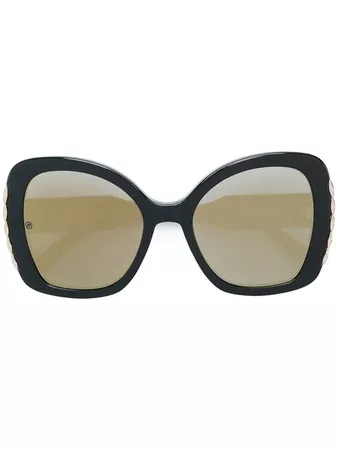 Elie Saab Trim Detail Oversized Sunglasses - Farfetch