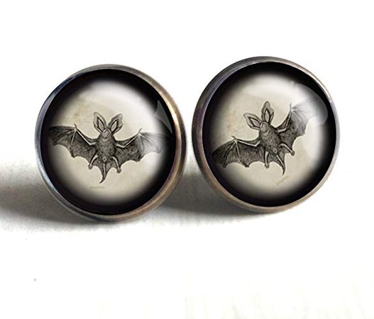 Amazon.com: Victorian Bat stud Earrings: Handmade