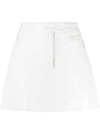 courreges white mini skirt