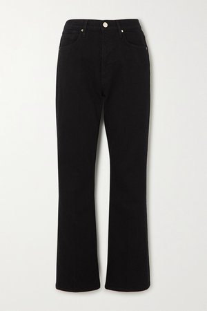 Black + NET SUSTAIN The High Rise slim-leg jeans | GOLDSIGN | NET-A-PORTER
