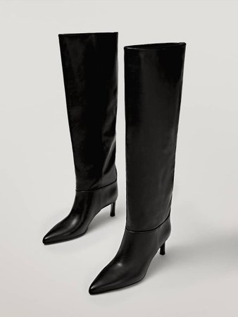 Limited edition black high-heel boots - Women - Massimo Dutti