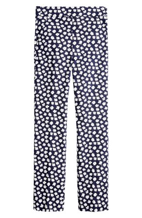 J.Crew Remi Scattered Daisies Print Pants floral