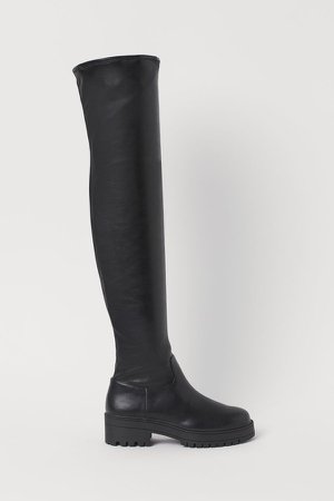 Thigh-high Boots - Black