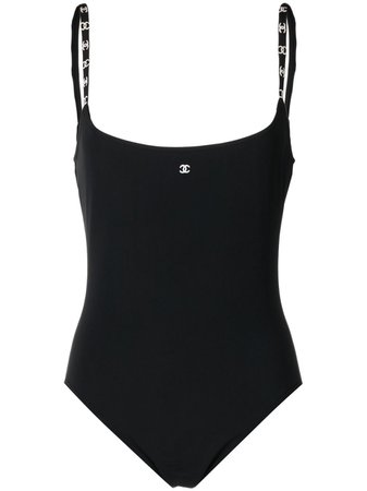 Chanel Pre-Owned 1990s CC logo-embroidered Swimsuit - Farfetch