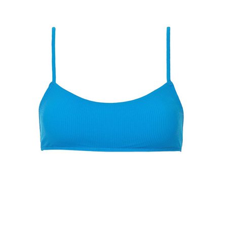 Piper top ribbed neon blue