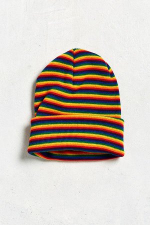 Rainbow Stripe Beanie $12.00