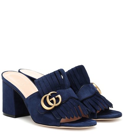 GG suede mules