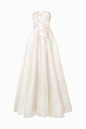 Alexis Mabille | Bow-detailed embellished satin-twill gown | NET-A-PORTER.COM