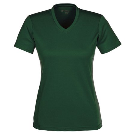 Harriton Women's Dark Green 4.2 oz. Athletic Sport T-Shirt