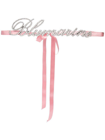 Blumarine logo-embellished belt - Pink
