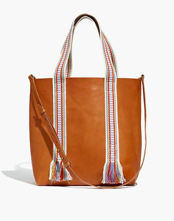 The Medium Transport Tote: Woven Handle Edition brown