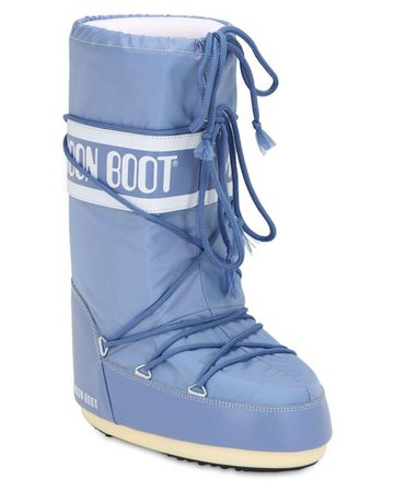 Moon Boot Classic Nylon Waterproof Snow Boots in Stone Wash (Blue) - Lyst