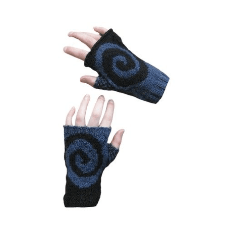 spiral fingerless gloves