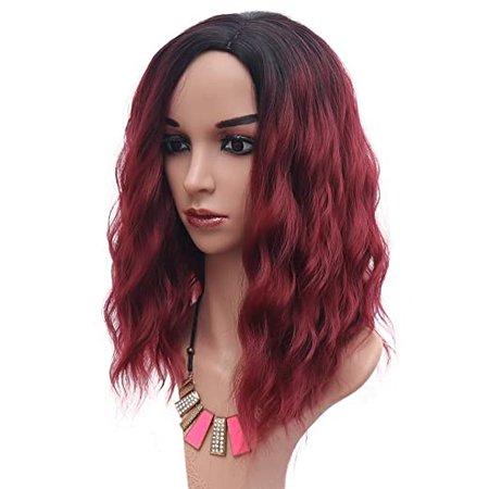 Amazon.com : Short Curly Wig Red Synthetic Hair Wigs Bob Wigs 14 inches Natural Smooth Hair Cosplay Wig for Women 100% Heat Resistant Fiber : Beauty