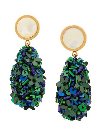 Lizzie Fortunato Jewels Roman Party Earrings R19E010 Green | Farfetch