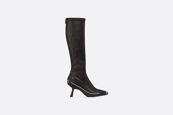 D-Motion Heeled Boot Black Stretch Lambskin and Rubber | DIOR