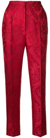 tapered jacquard trousers