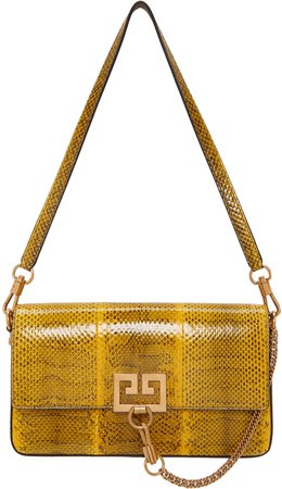 Givenchy Yellow Snake Small Charm Shoulder Bag