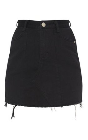 Black Basic Denim Skirt | Denim | PrettyLittleThing